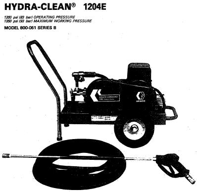 HYDRA CLEAN Cold Water Pressure Washer Breakdown, Parts, Pump, Repair Kits & Owners Manual.